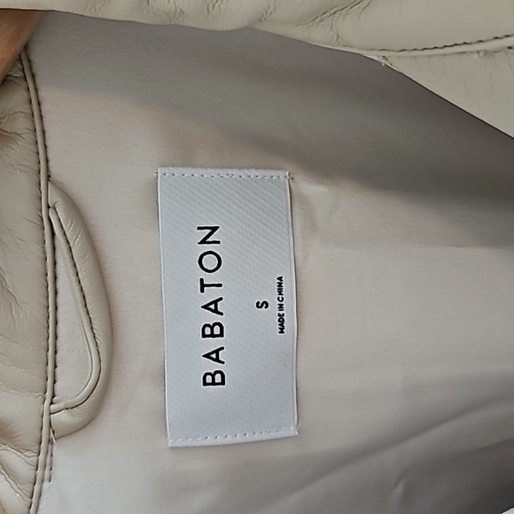 Aritzia BABATON Short  Sleeve Faux Leather Top - Picture 3 of 7